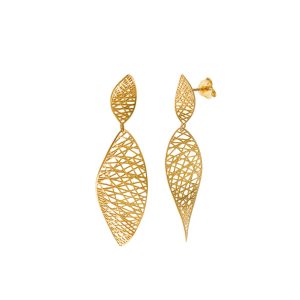 Pendientes plata largos Salvatore filigrana dorados