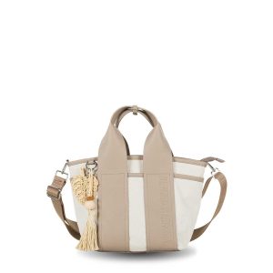 Bolso bandolera Devota & Lomba Wide lona blanco