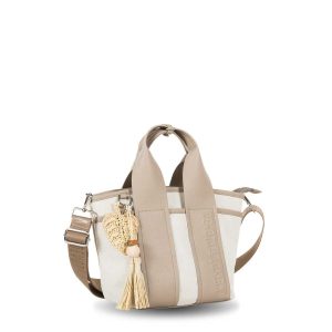 Alternative view of Bolso bandolera Devota & Lomba Wide lona blanco