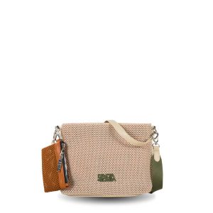 Bolso bandolera Devota & Lomba Net rejilla taupe