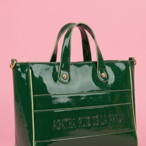 Bolso Tote  Agatha Ruiz de la Prada charol verde