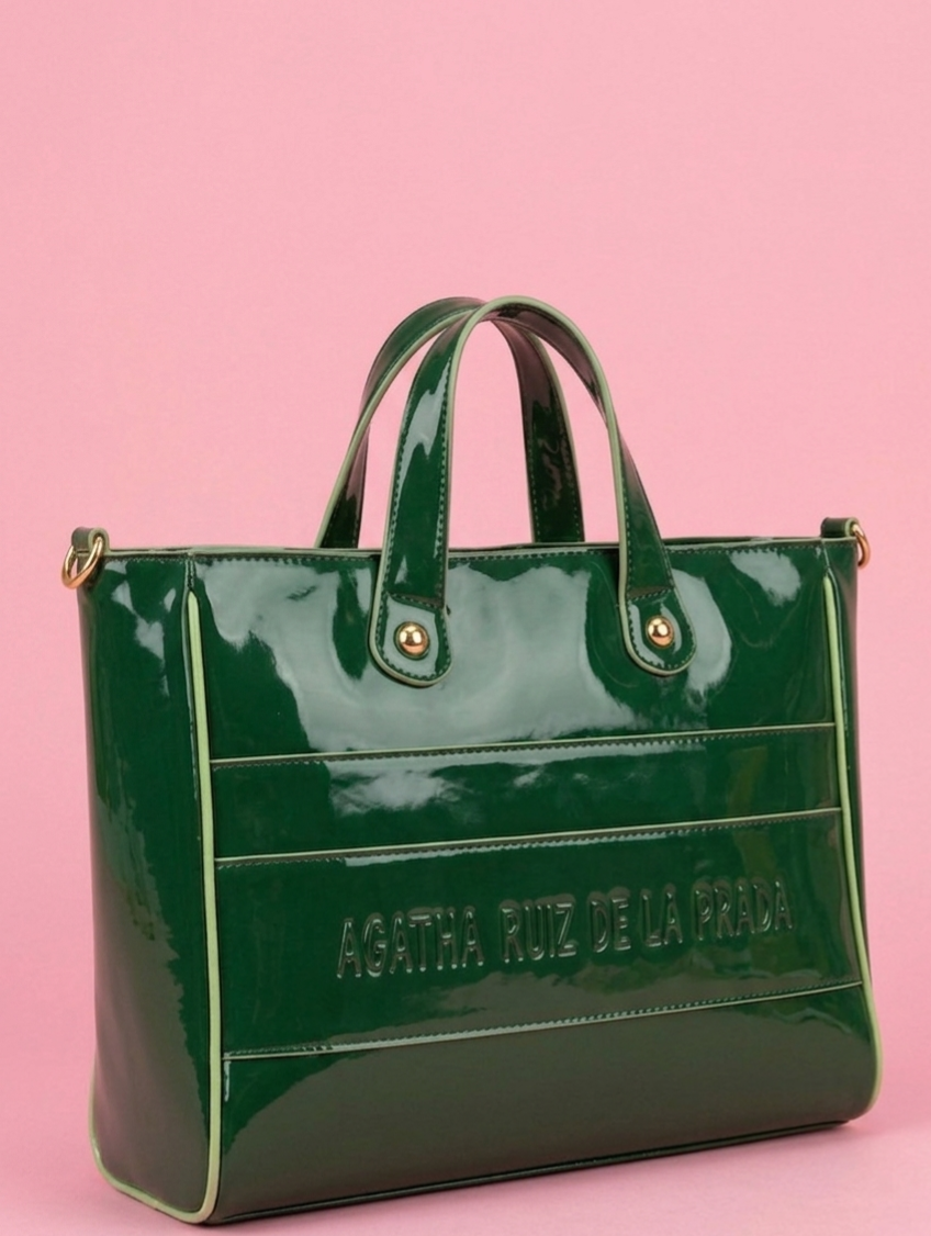 Bolso Tote Agatha Ruiz de la Prada charol verde