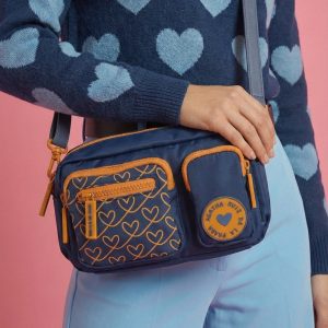 Bandolera  Agatha Ruiz de la Prada bolsillos azul