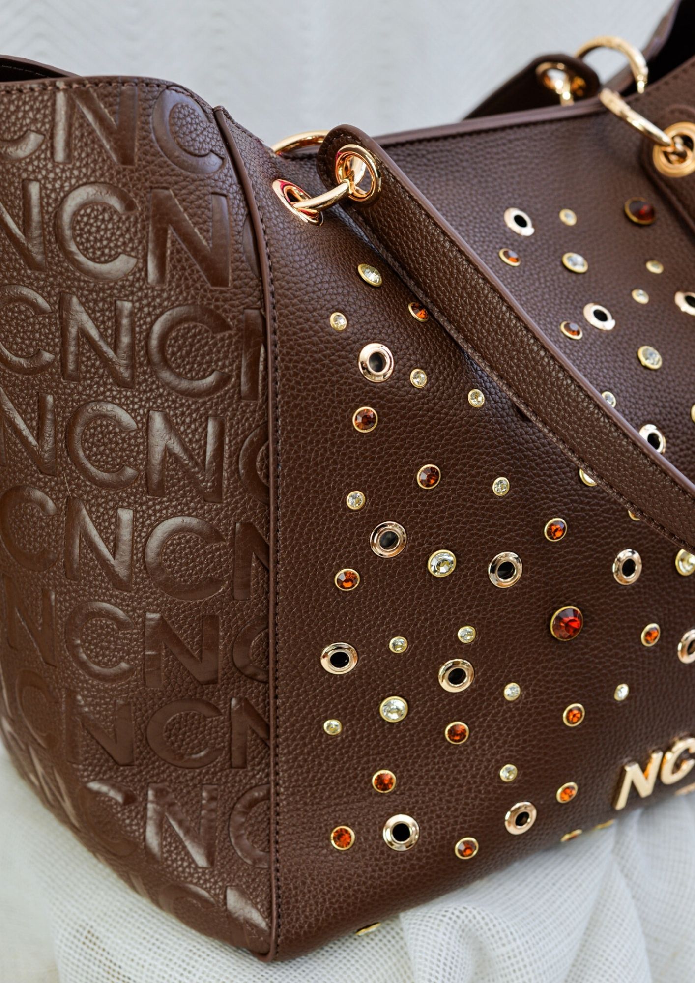Bolso tote Noco cristales chocolate - Imagen 2