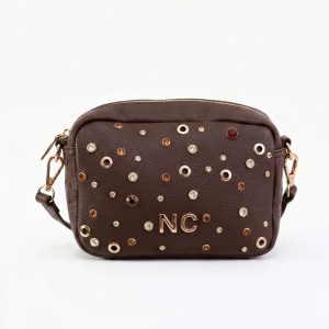 Bandolera  Noco cristales chocolate