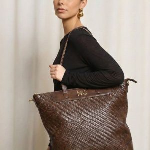 Alternative view of Bolso tote Noco trenzado marrón