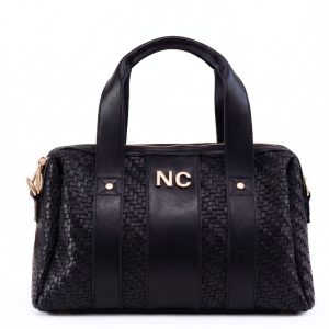 Bolso bowling Noco trenzado negro