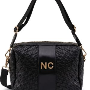 Bandolera rectangular Noco trenzada negra
