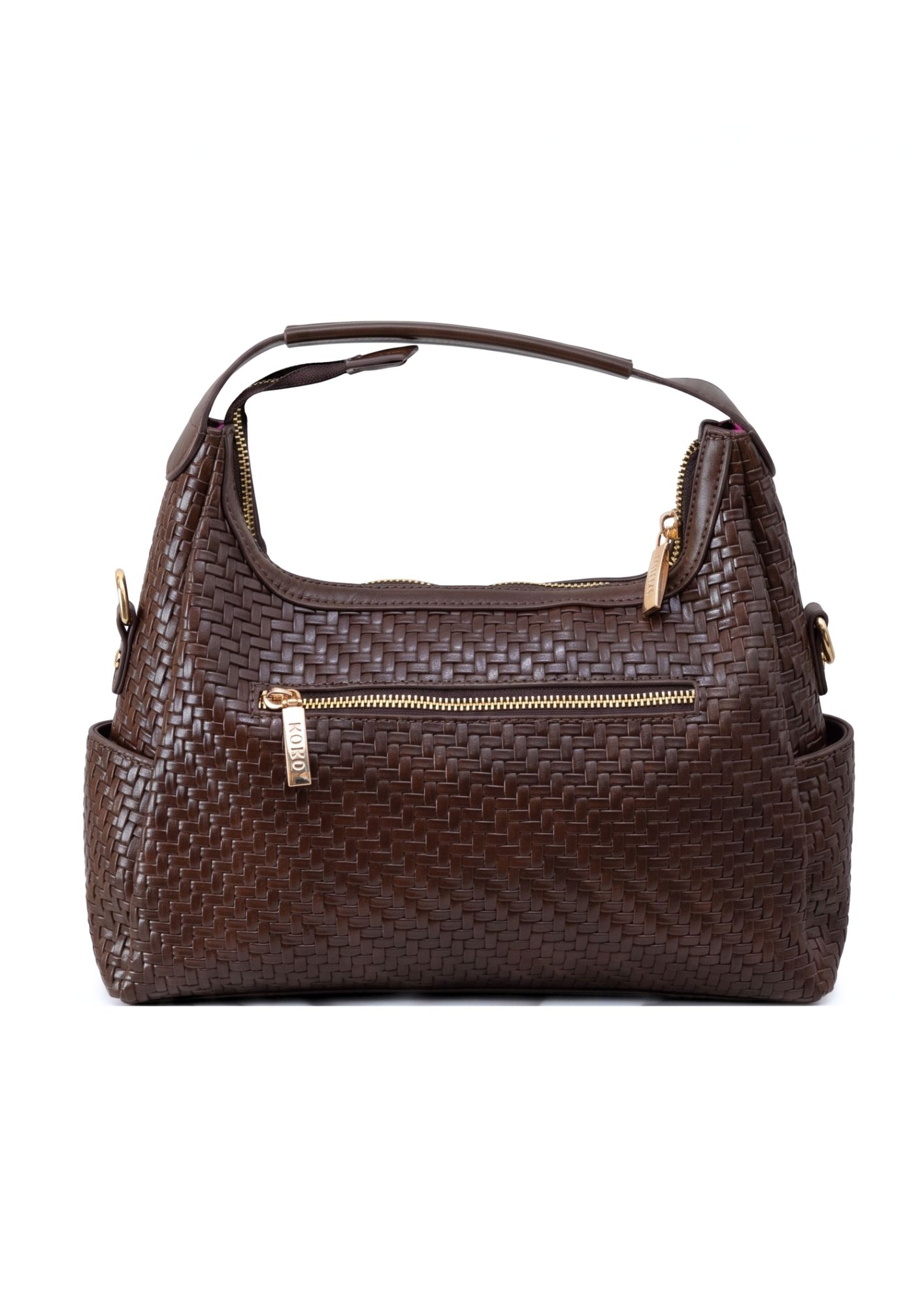 Bolso góndola Noco trenzado marrón - Imagen 2