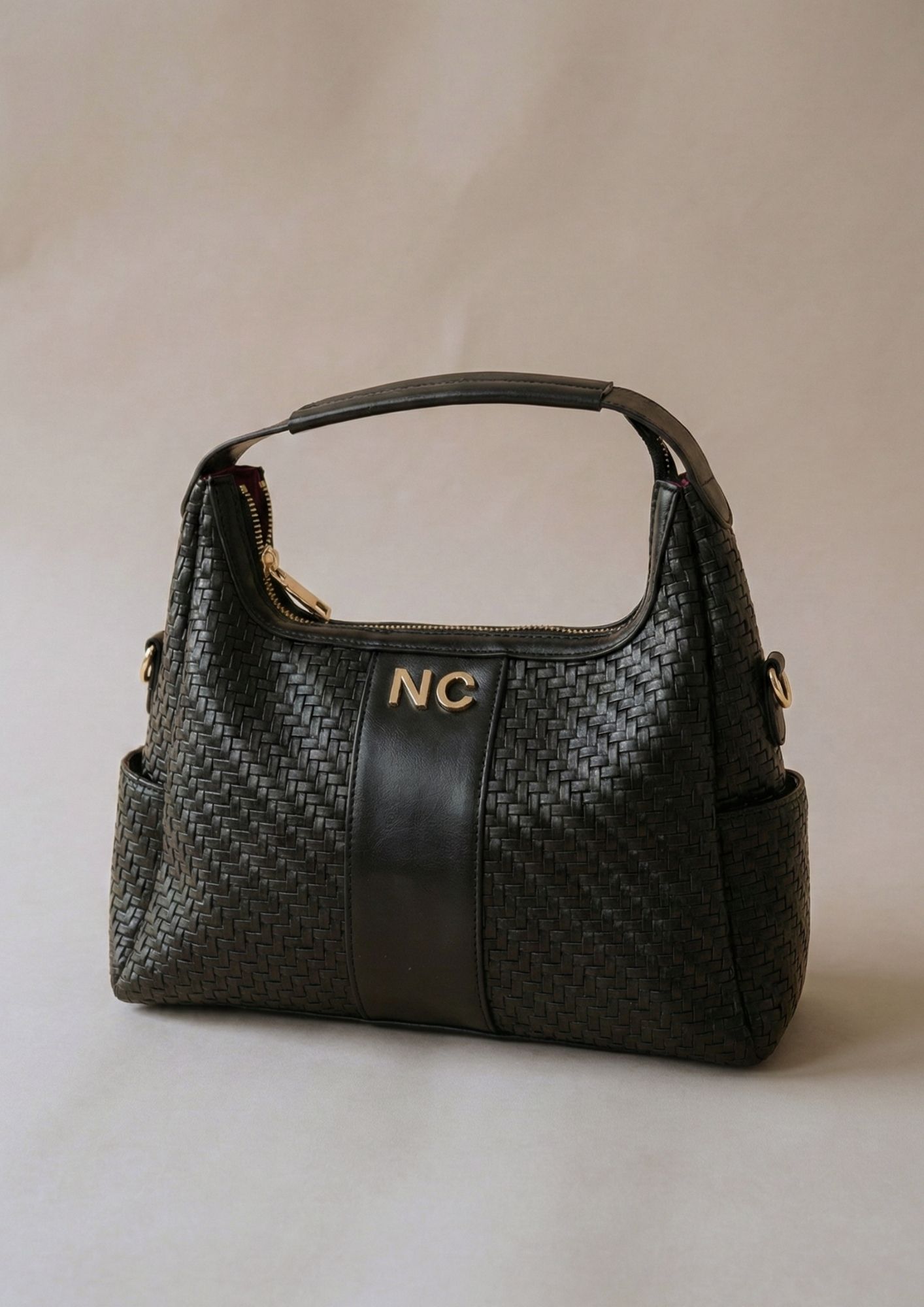 Bolso góndola Noco trenzado negro - Imagen 2