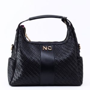 Bolso góndola Noco trenzado negro