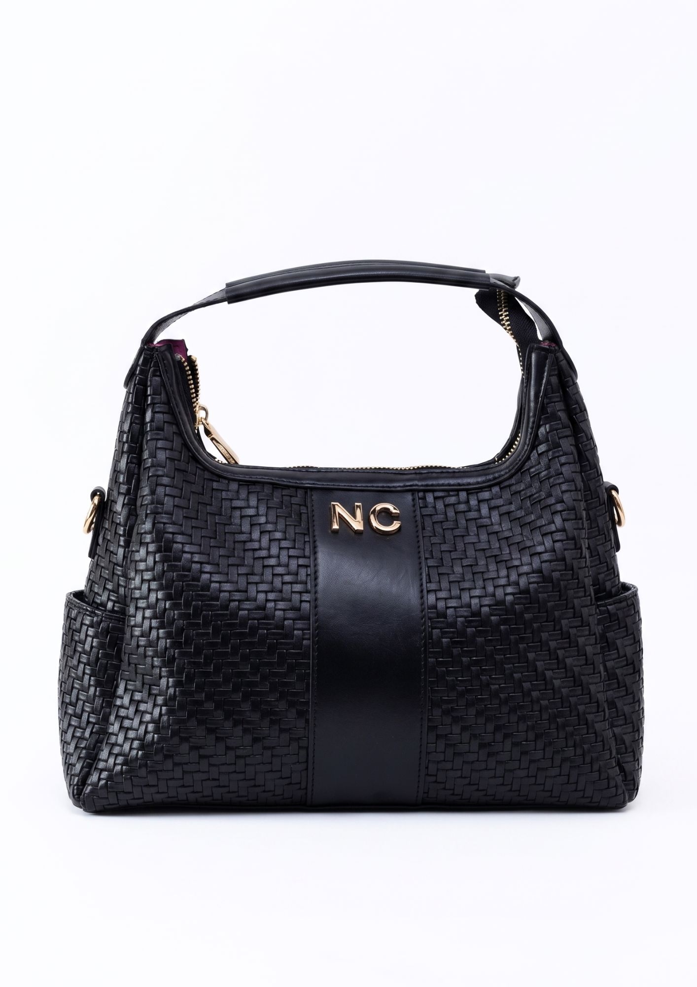 Bolso góndola Noco trenzado negro