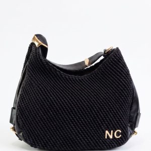Bolso góndola Noco texturizado negro