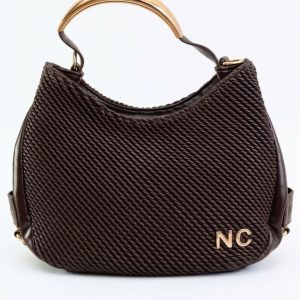 Bolso góndola Noco texturizado chocolate
