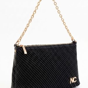Bolso baghette Noco texturizado negro