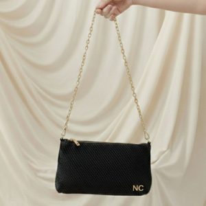 Alternative view of Bolso baghette Noco texturizado negro