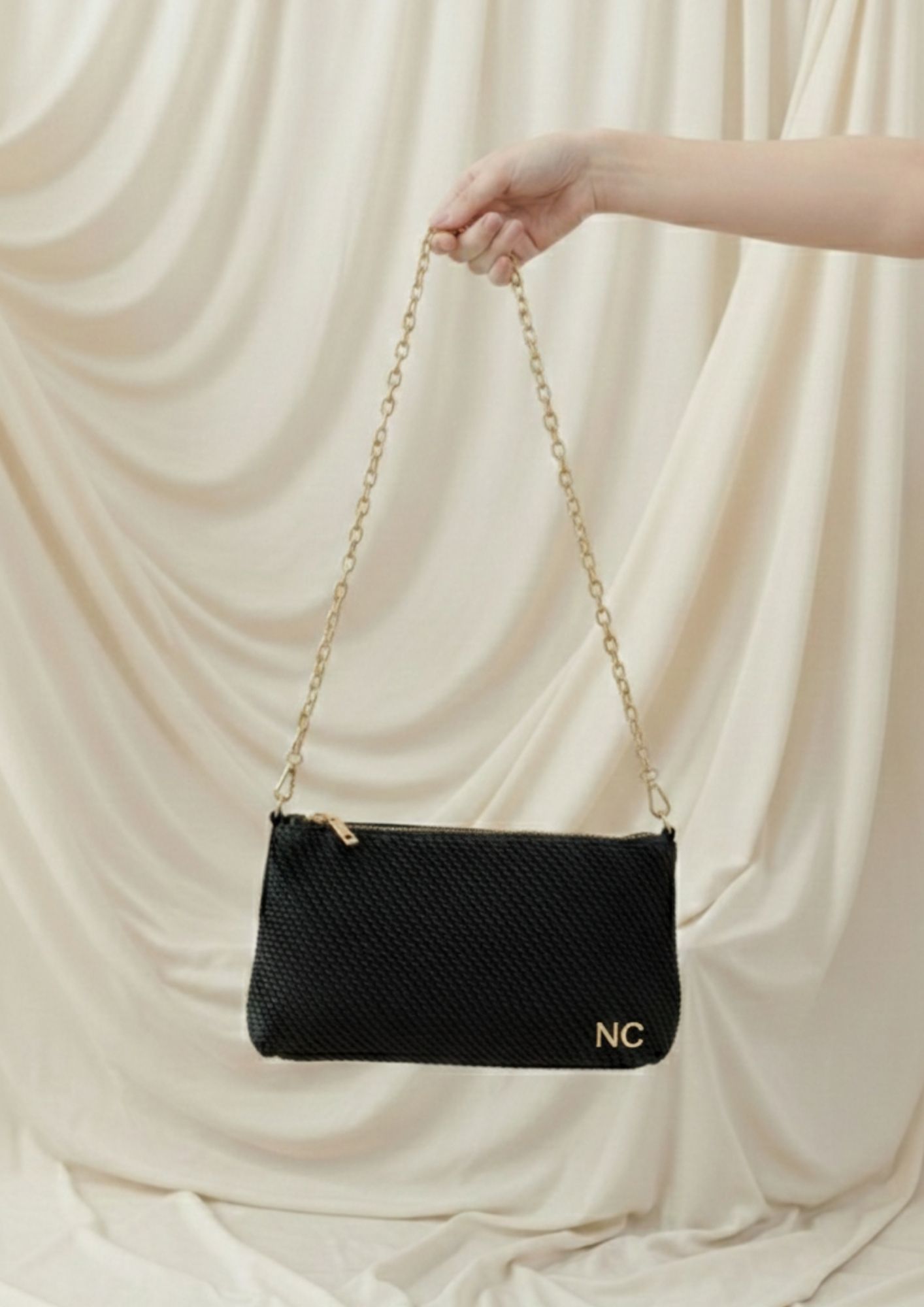 Bolso baghette Noco texturizado negro - Imagen 2
