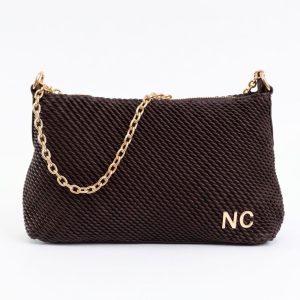 Bolso baghette Noco texturizado chocolate