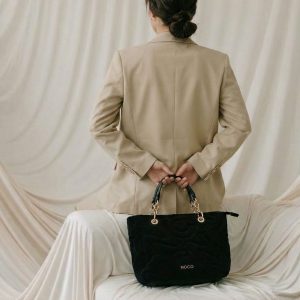 Alternative view of Mini tote Noco antelina negra