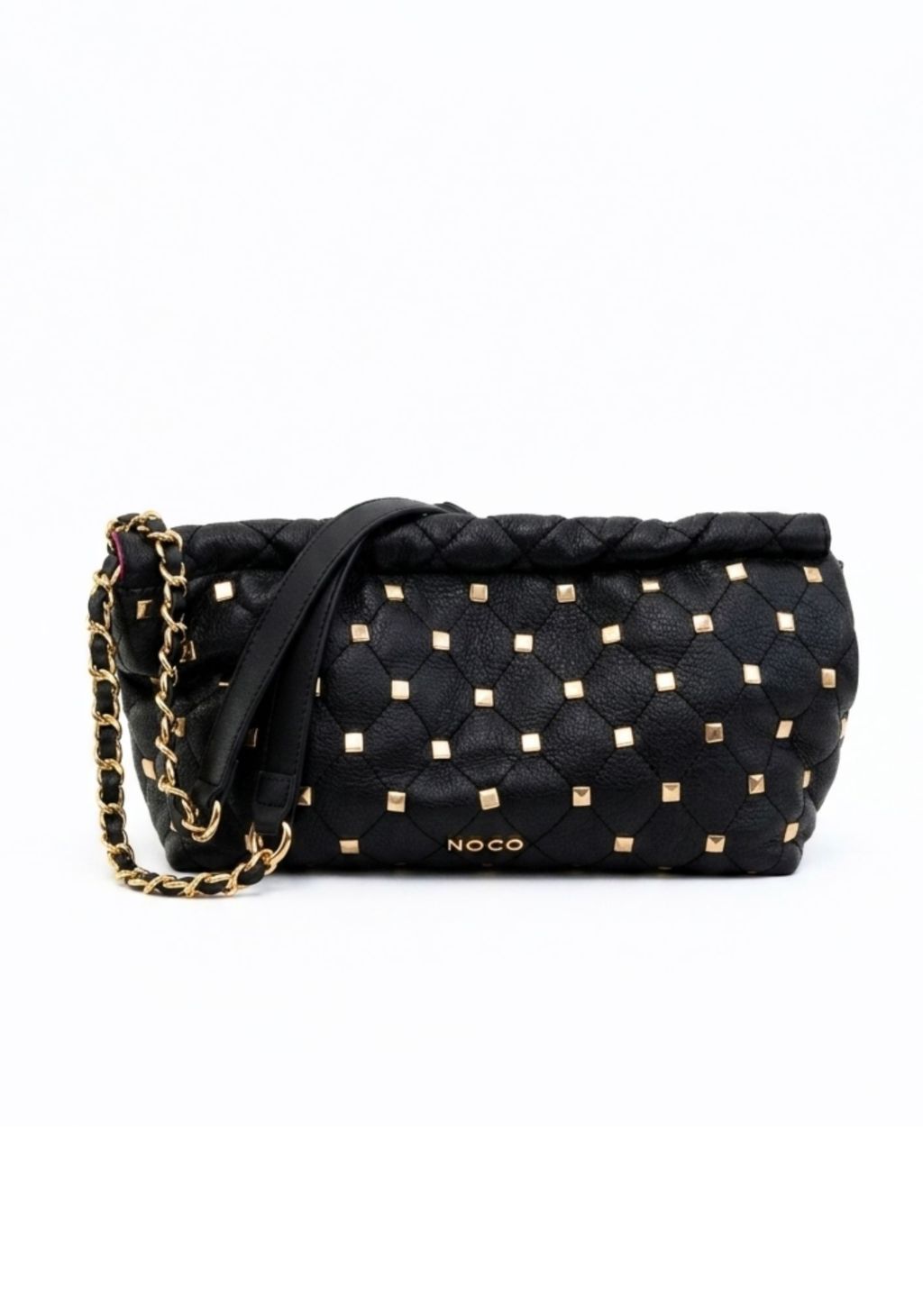 Bolso Baguette Noco tachuelas negro