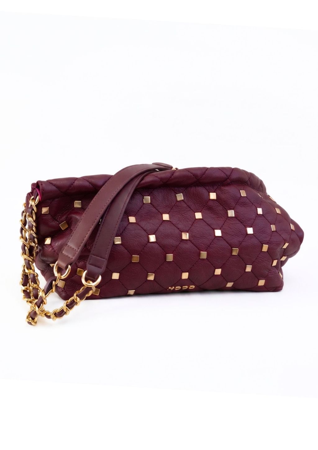 Bolso Baguette Noco tachuelas granate