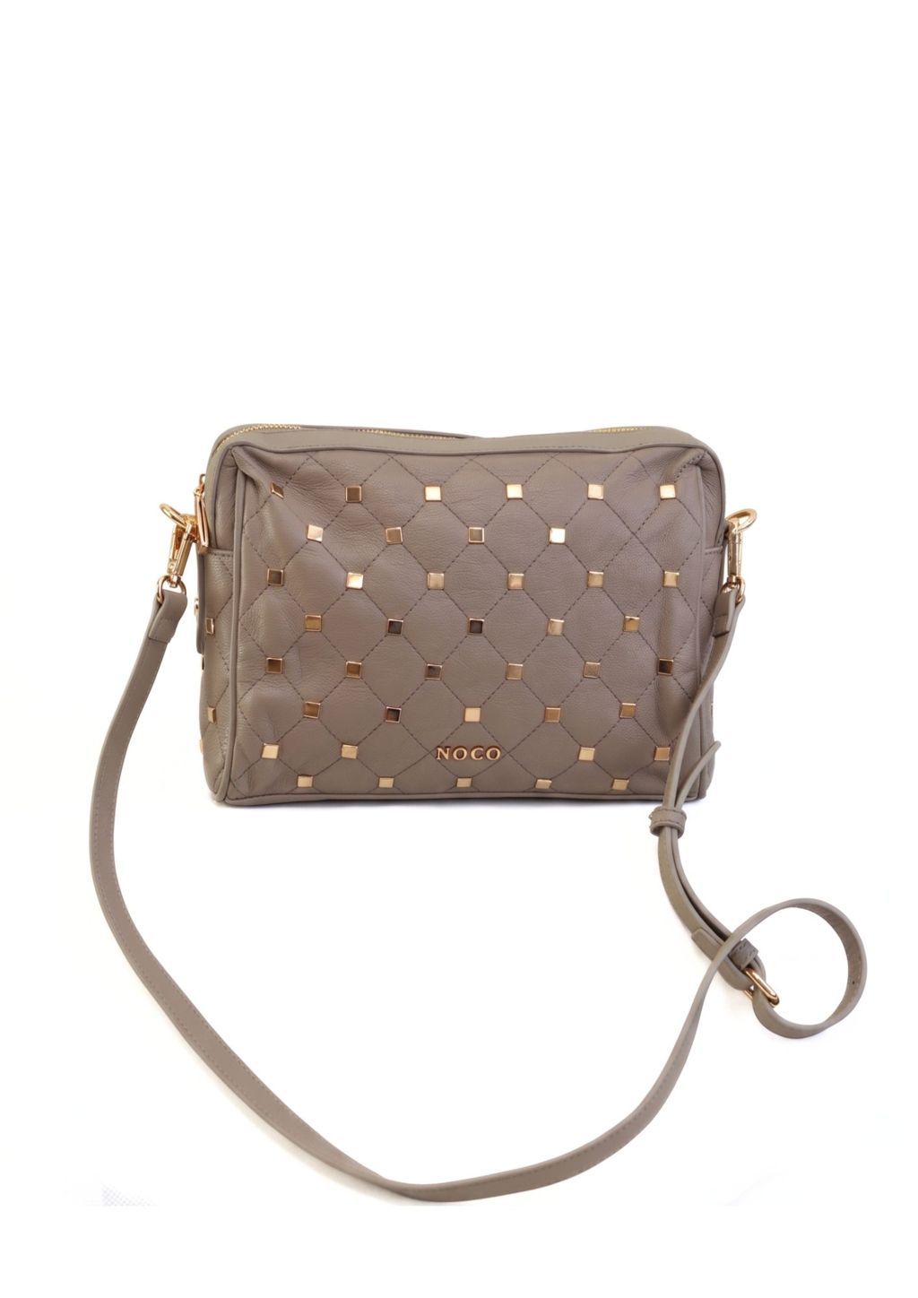 Bandolera Noco tachuelas beige