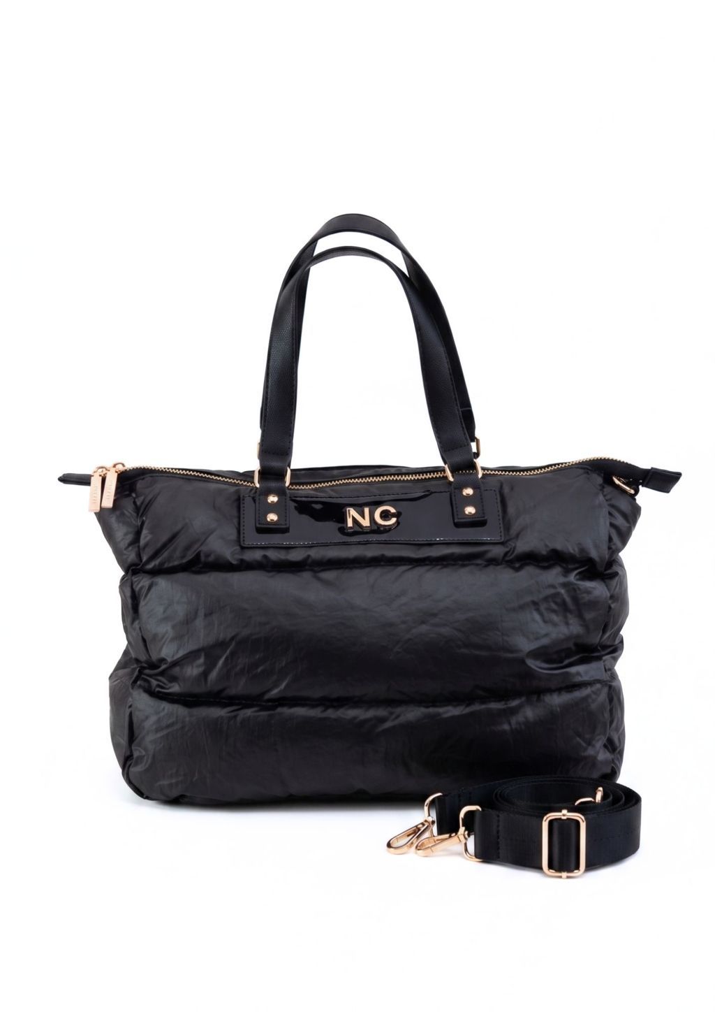 Bolso Shopper Noco puffy negro - Imagen 2