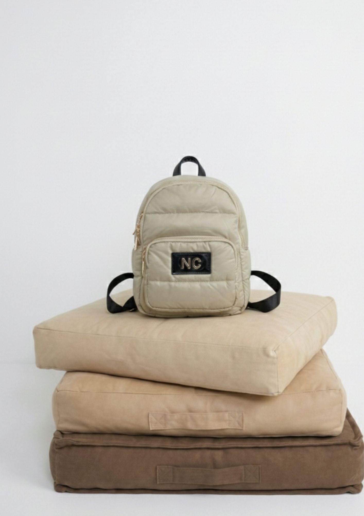 Mochila Noco puffy beige