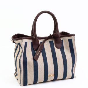 Bolso Tote Knit Noco rayas azules