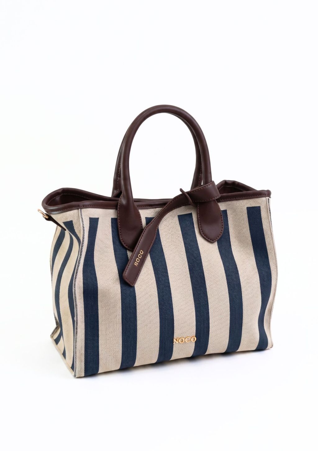 Bolso Tote Knit Noco rayas azules